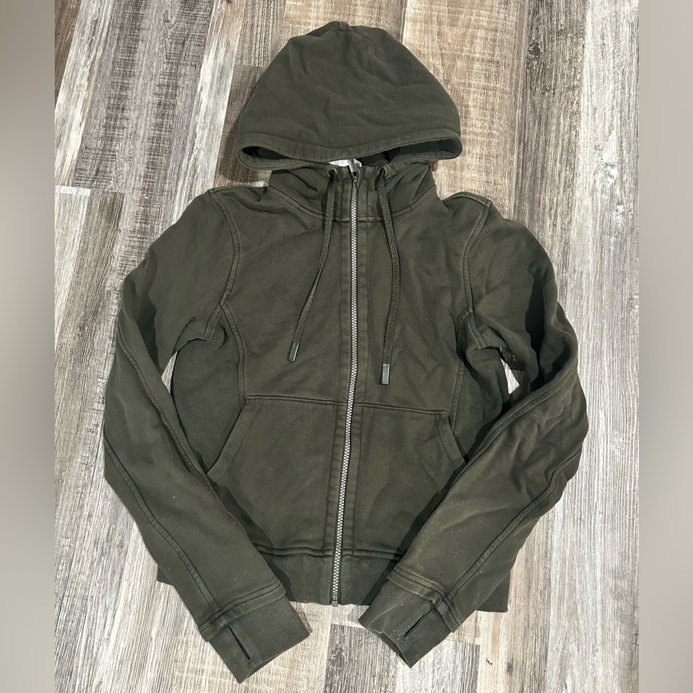 lululemon athletica Olive Green Hoodie Sweater